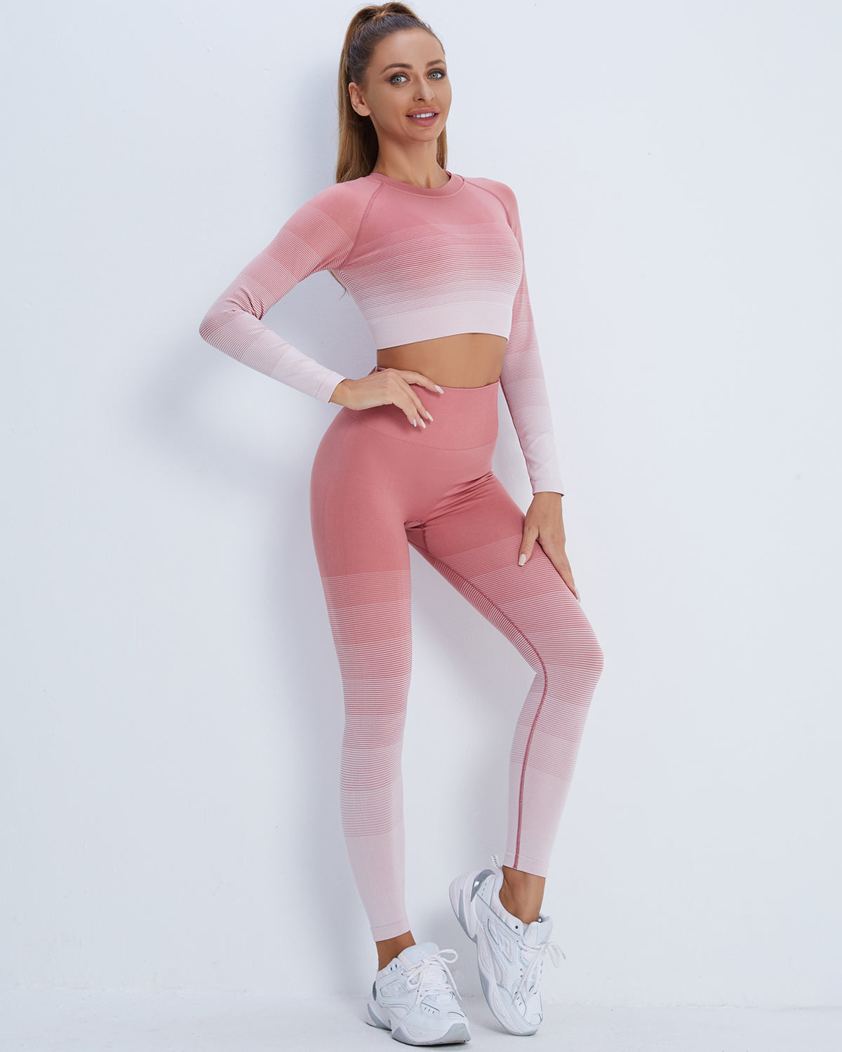 Leggings senza cuciture Qeuryn - Rosa