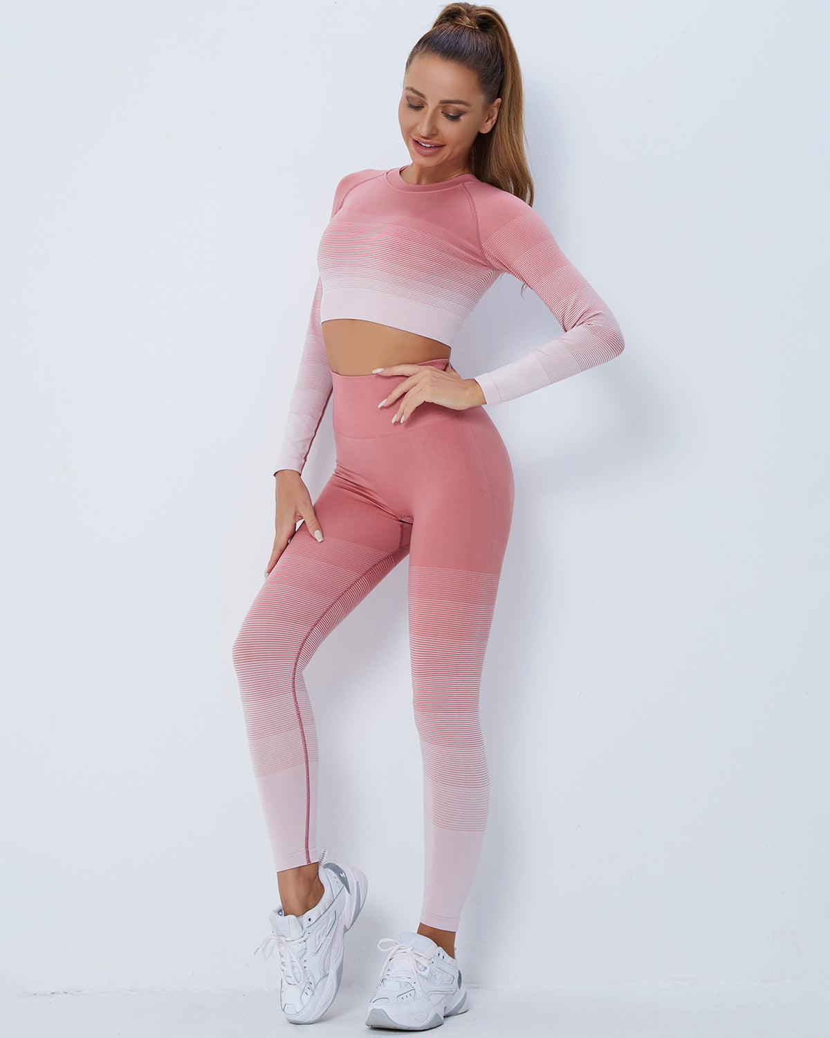 Leggings senza cuciture Qeuryn - Rosa