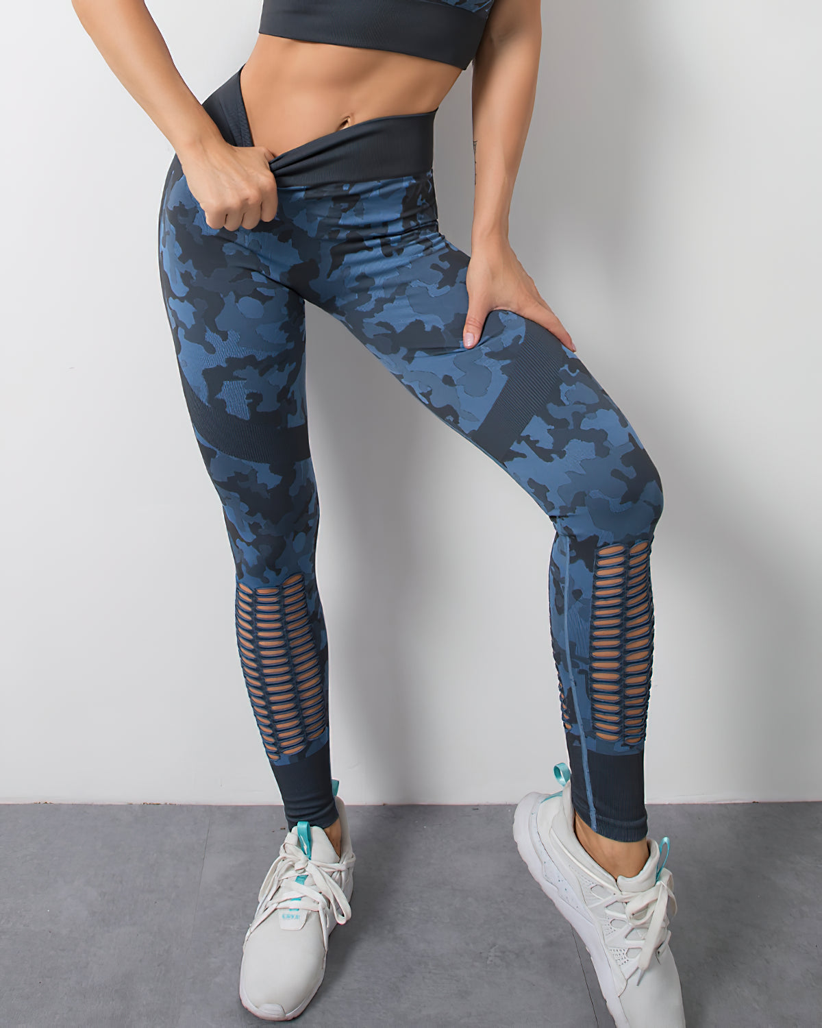 Leggings senza cuciture Soffe Laurent - Blu