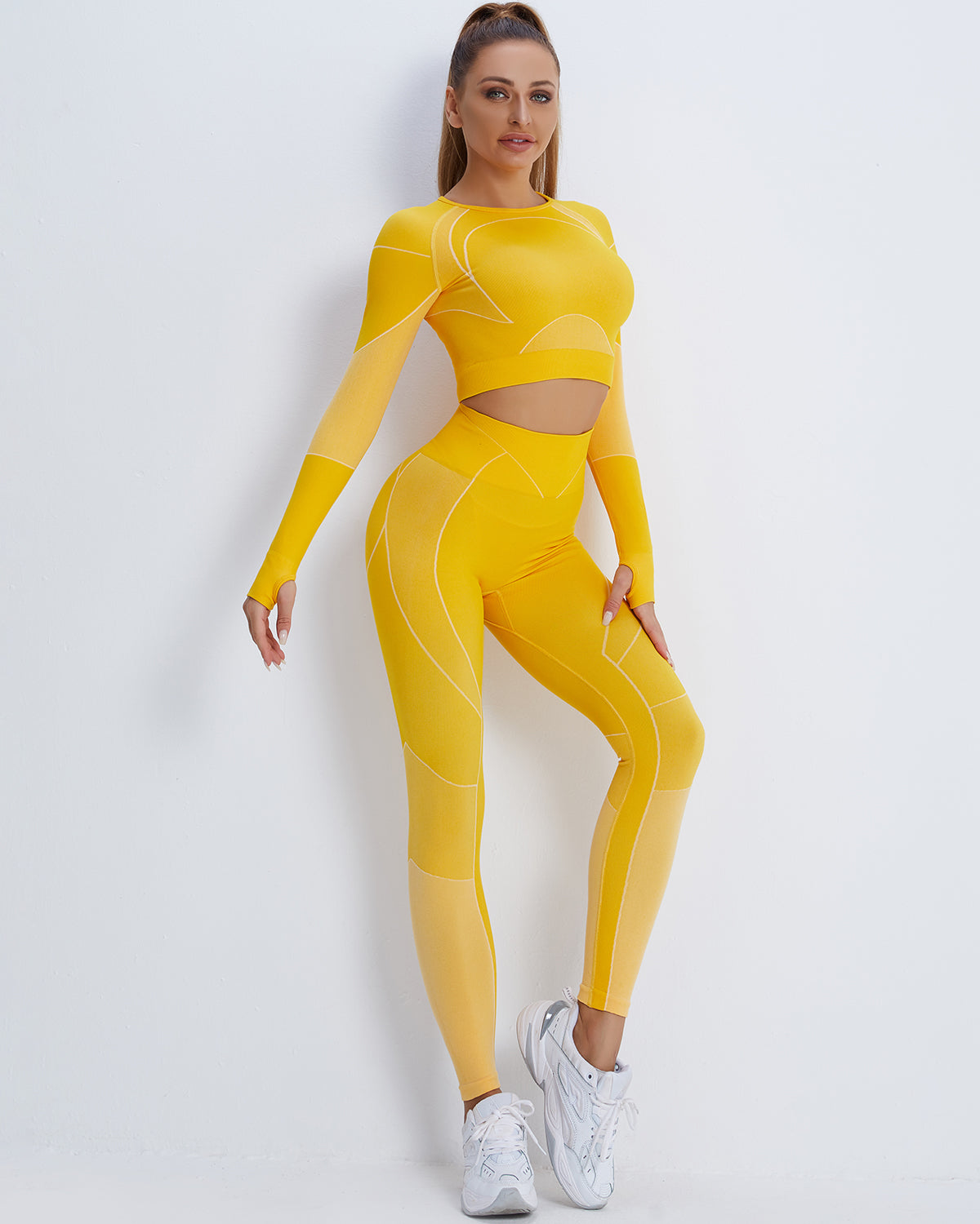 Leggings senza cuciture Stealth Crew - Giallo