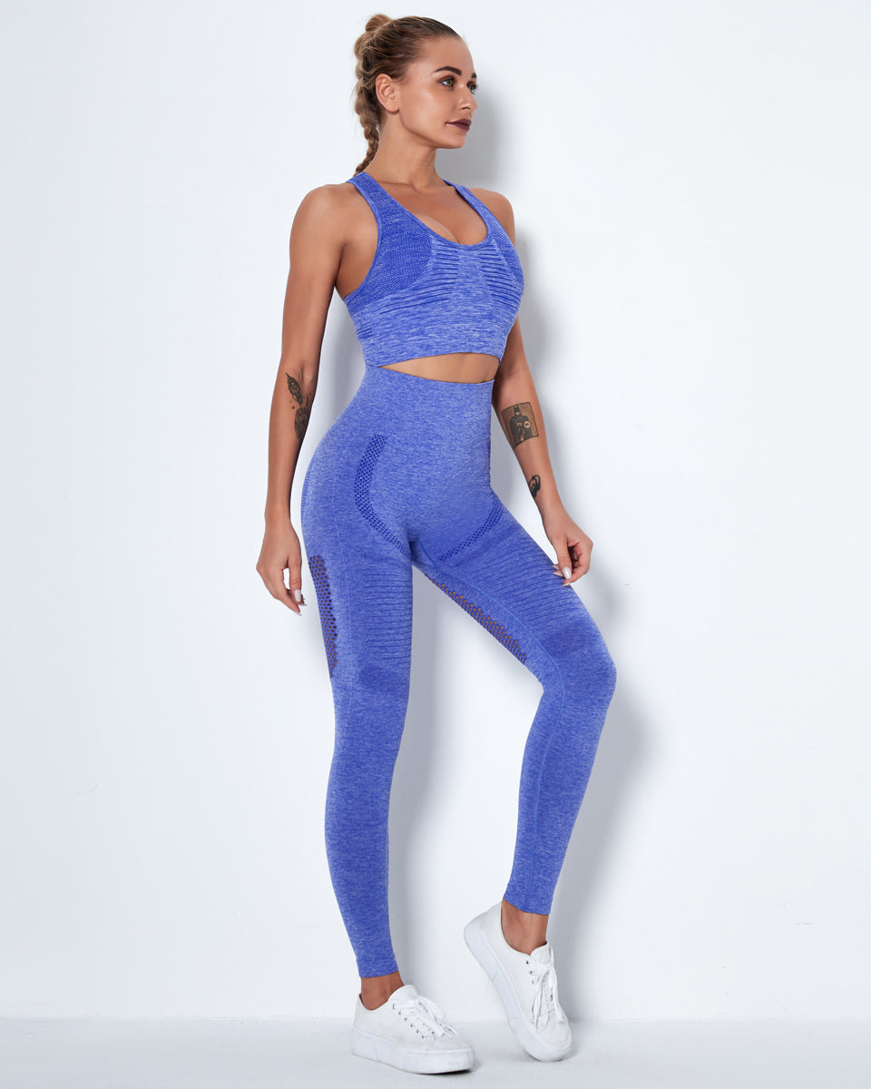 Leggings senza cuciture Vitality - Blu reale