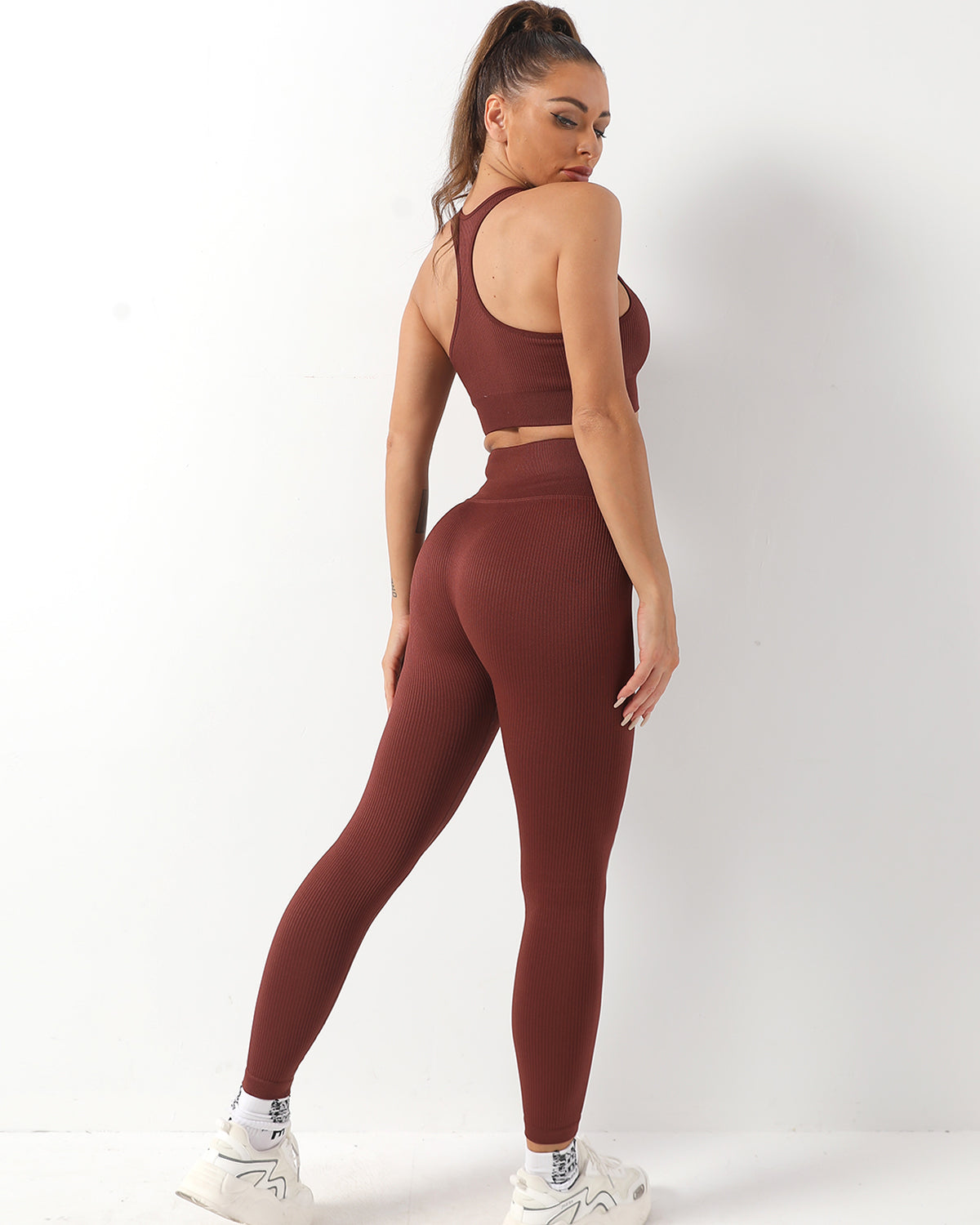 Leggings senza cuciture Wella - Caffè