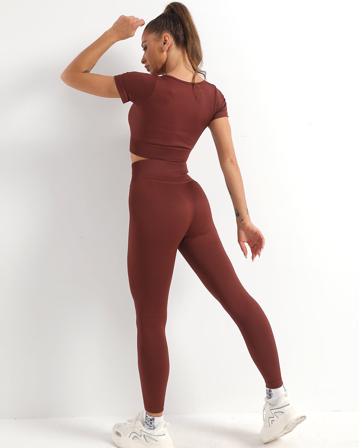 Leggings senza cuciture Wella - Caffè