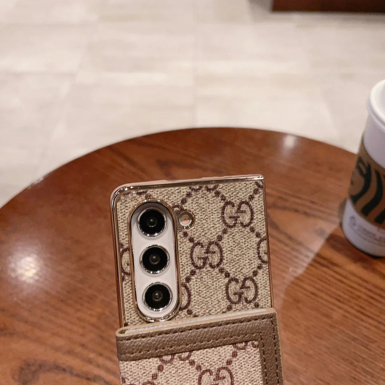 Étui portefeuille en cuir pour Samsung Galaxy Fold