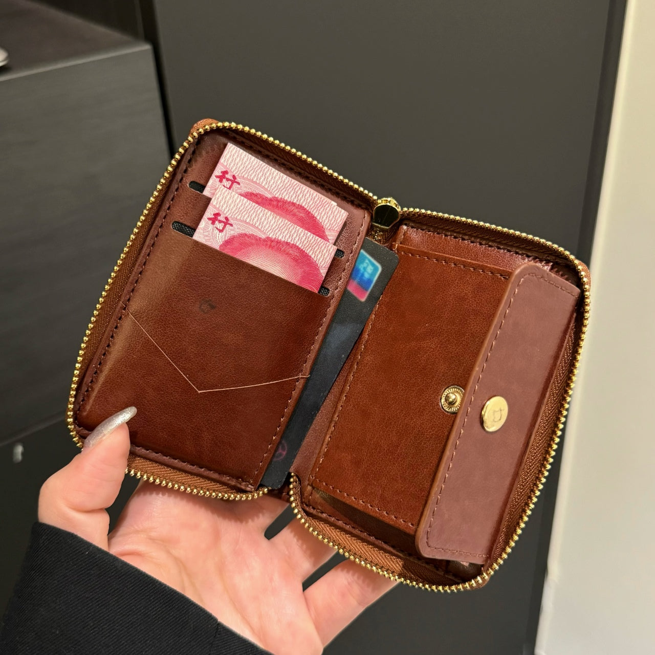 Porta carte con monete