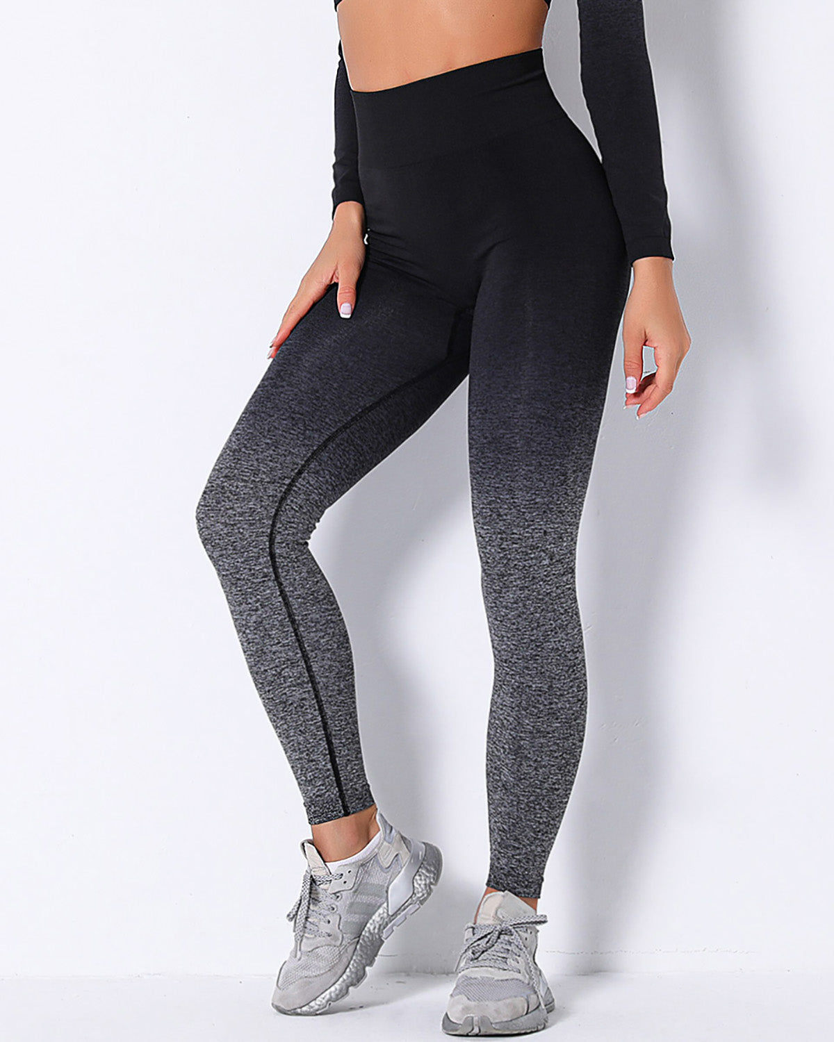 Leggings senza cuciture Yassi Ombre - Grigio