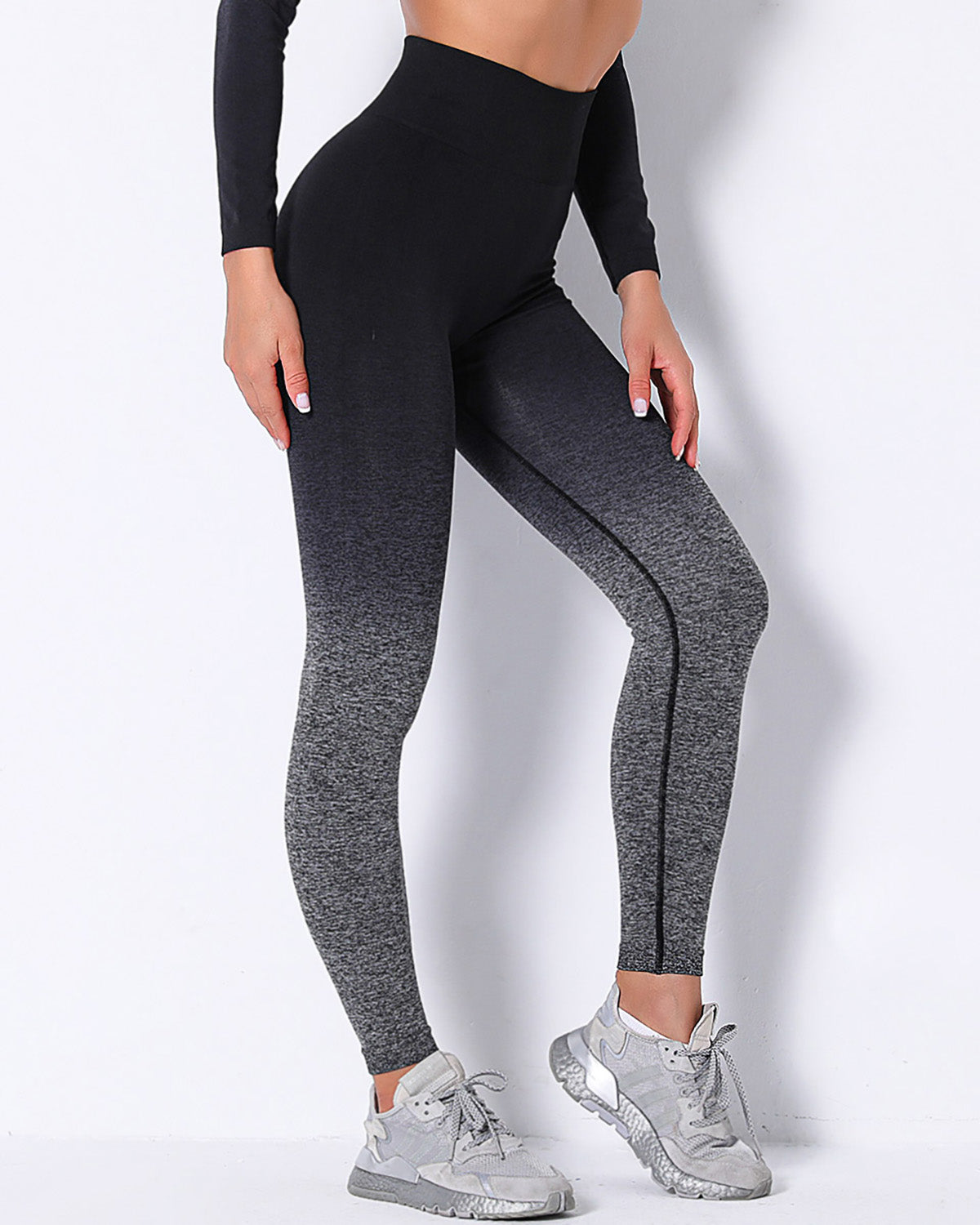 Leggings senza cuciture Yassi Ombre - Grigio