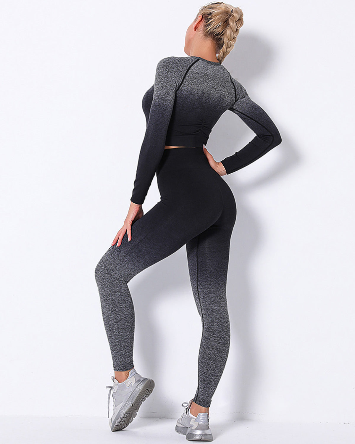 Leggings senza cuciture Yassi Ombre - Grigio