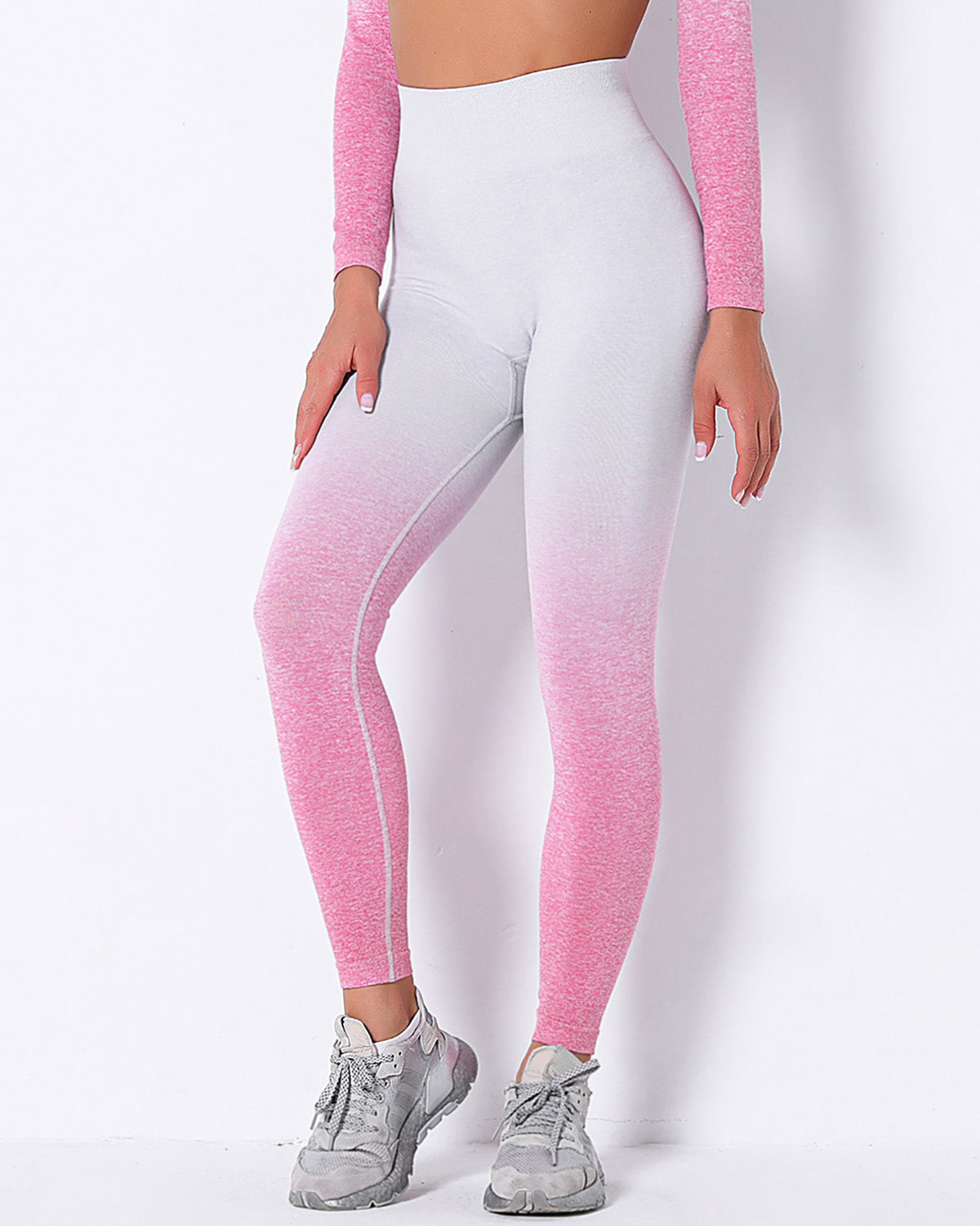 Leggings senza cuciture Yassi Ombre - Rosa