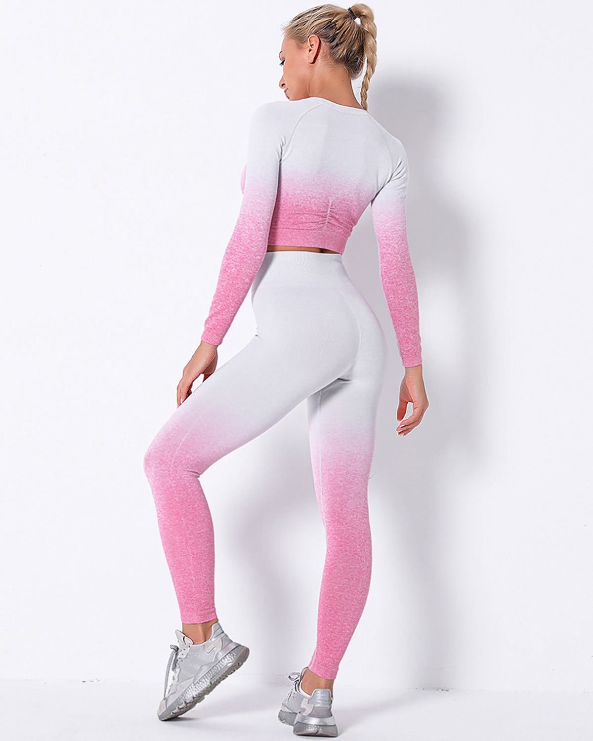 Leggings senza cuciture Yassi Ombre - Rosa