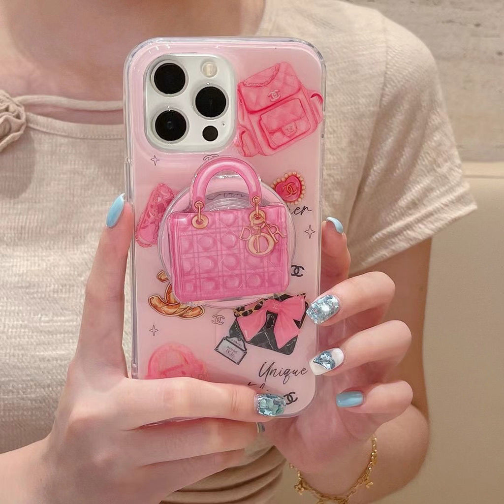 Pink Bags Magnetic Phone Case For iPhone