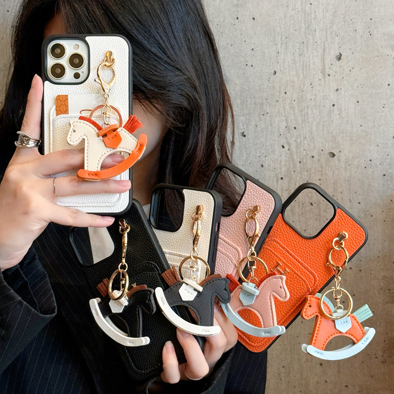 Pendant Card Holder Phone Case For iPhone