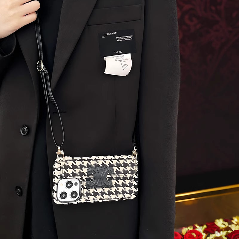 Embossed Crossbody Phone Case For iPhone