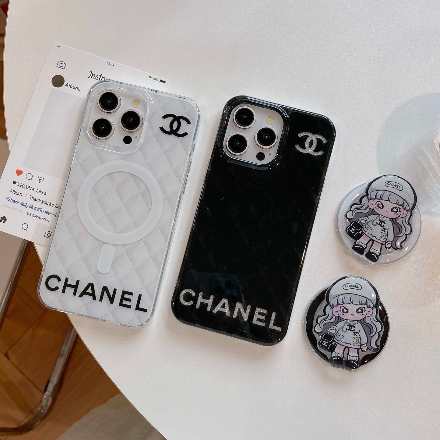 Custodia per telefono con supporto magnetico per ragazza per iPhone