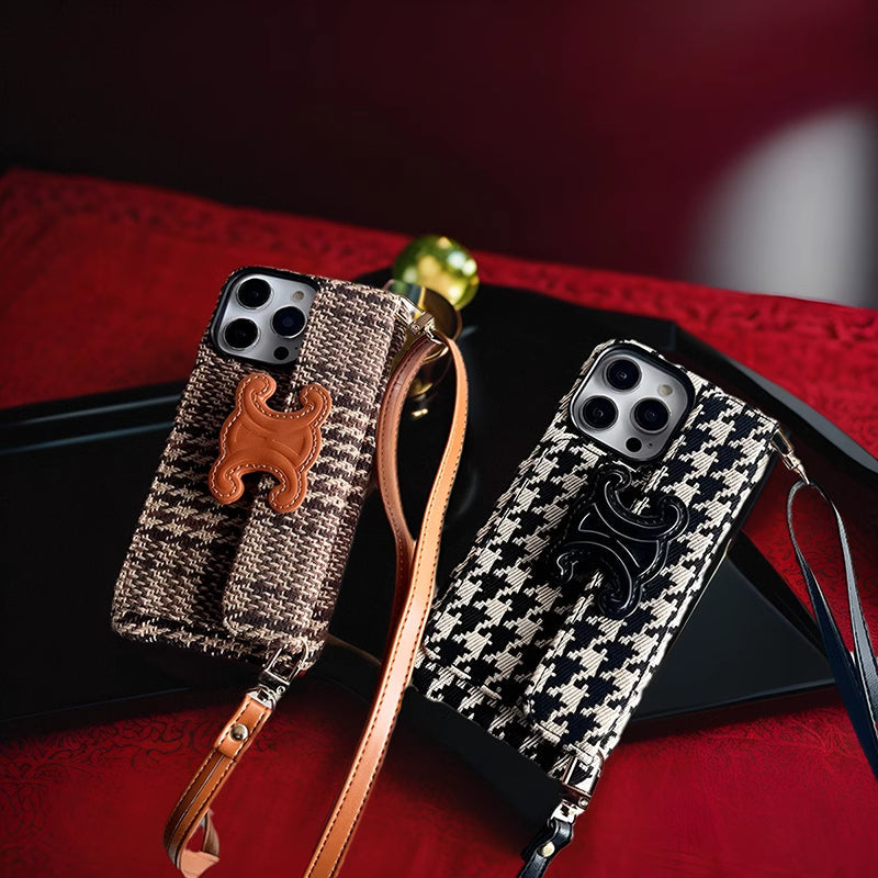 Embossed Crossbody Phone Case For iPhone