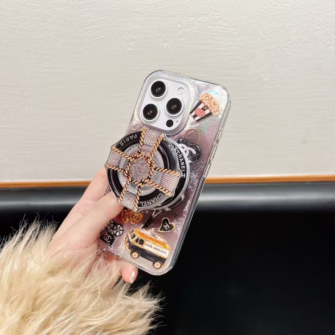 Cool Black Magnetic Phone Case For iPhone
