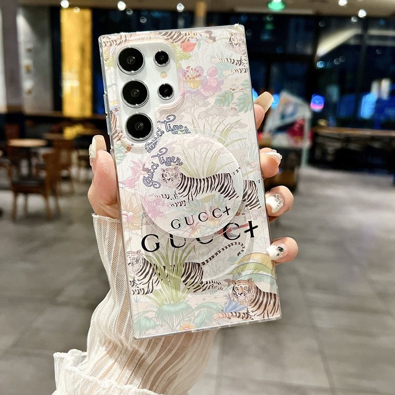 Tiger Floral Pattern Magnetic Galaxy Case For Samsung