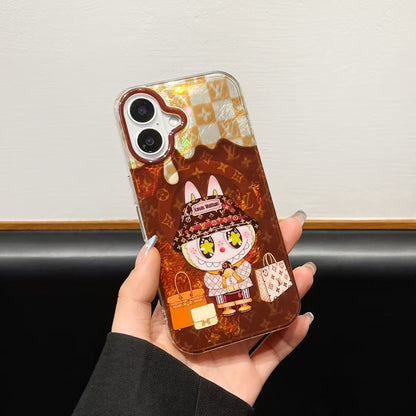 Custodia con supporto magnetico a forma di cartone animato 3D per iPhone