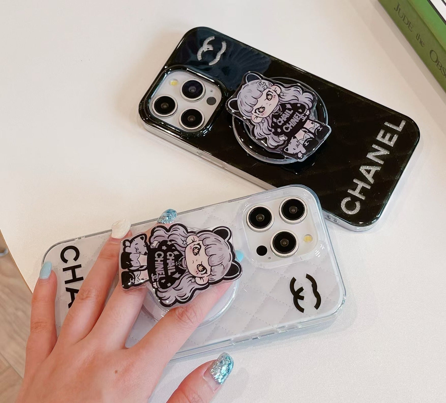 Custodia per telefono con supporto magnetico per ragazza per iPhone