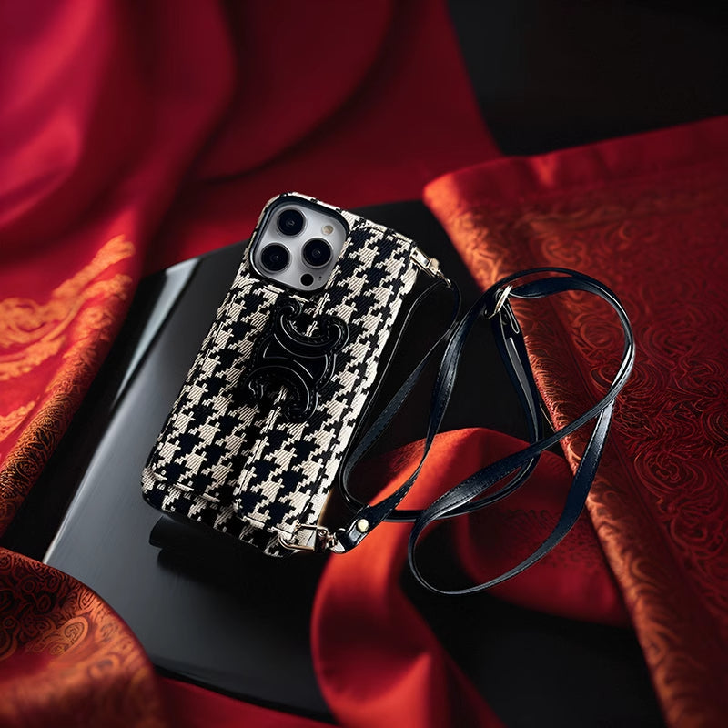 Embossed Crossbody Phone Case For iPhone