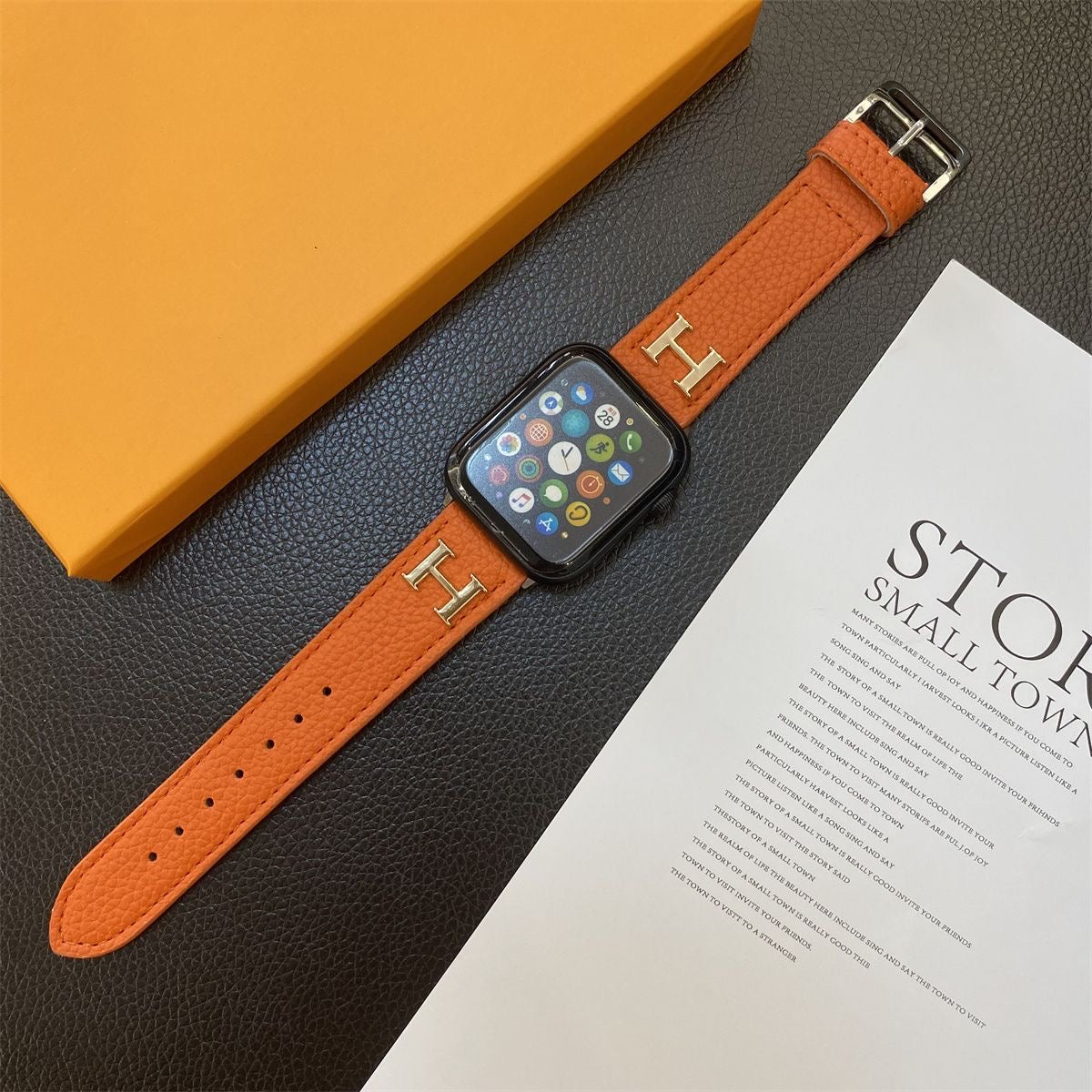 Letters Cool Leather Apple Watch Straps