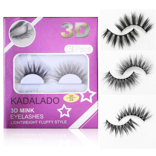 Natural Thick Cross 3D Mink Eyelashes