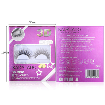 Natural Thick Cross 3D Mink Eyelashes