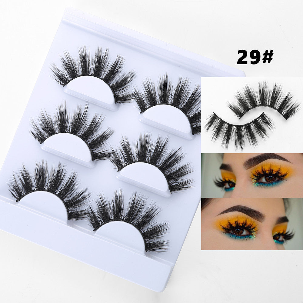 Natural Thick Cross 3D Mink Eyelashes