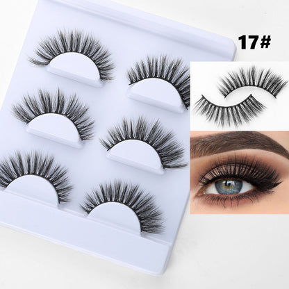 Natural Thick Cross 3D Mink Eyelashes