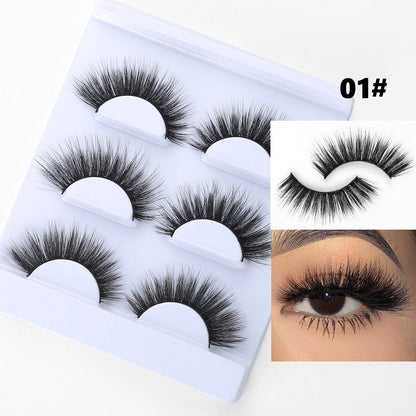 Natural Thick Cross 3D Mink Eyelashes