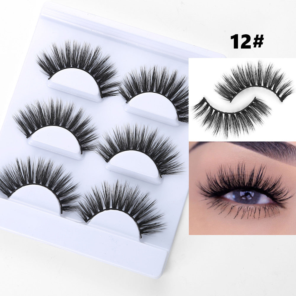 Natural Thick Cross 3D Mink Eyelashes