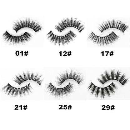 Natural Thick Cross 3D Mink Eyelashes