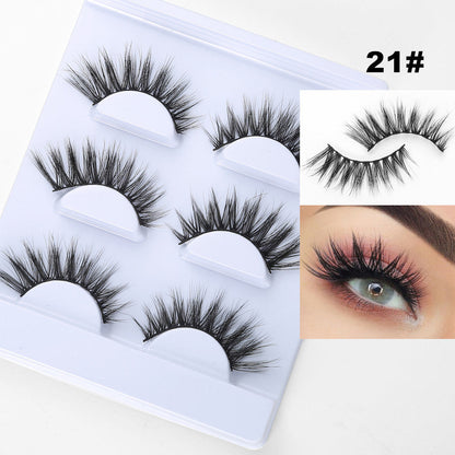 Natural Thick Cross 3D Mink Eyelashes