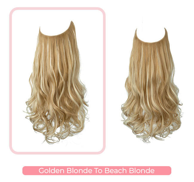 Gorgeous Wavy Halo Hair Extensions