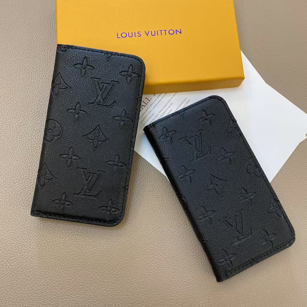 Black Premium Wallet Phone Case For iPhone