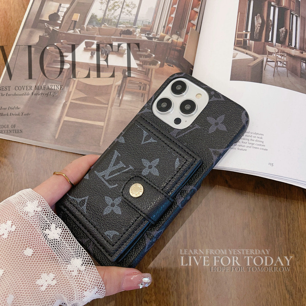 Summer Card Holder Phone Case For iPhone