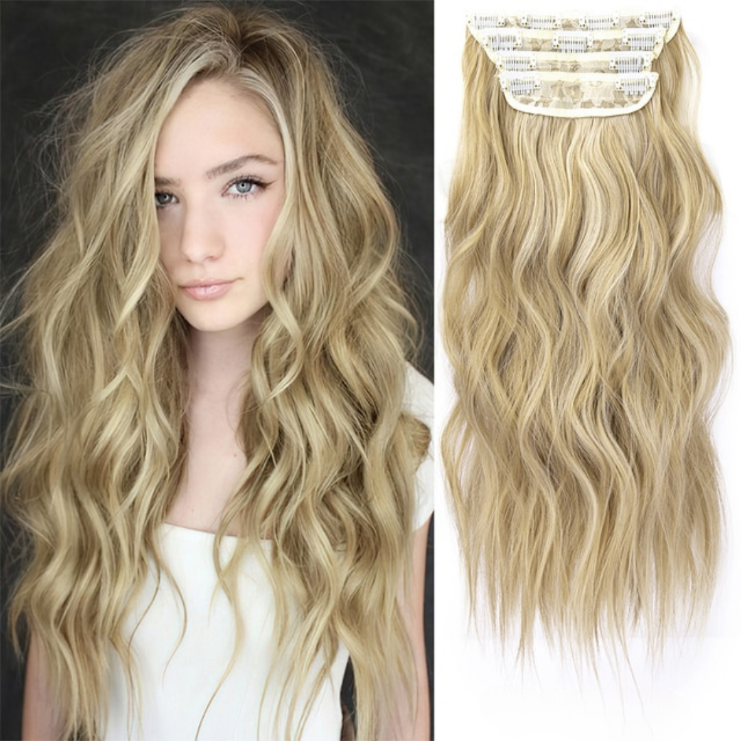 Long Wavy Curly Clip in Hair Extensions (4PCS)