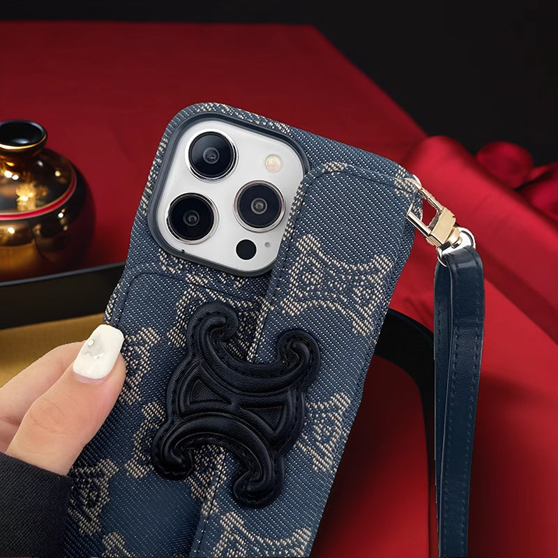 Embossed Crossbody Phone Case For iPhone