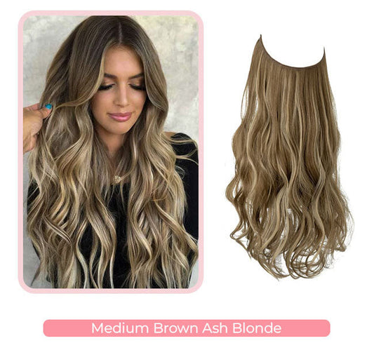 Gorgeous Wavy Halo Hair Extensions