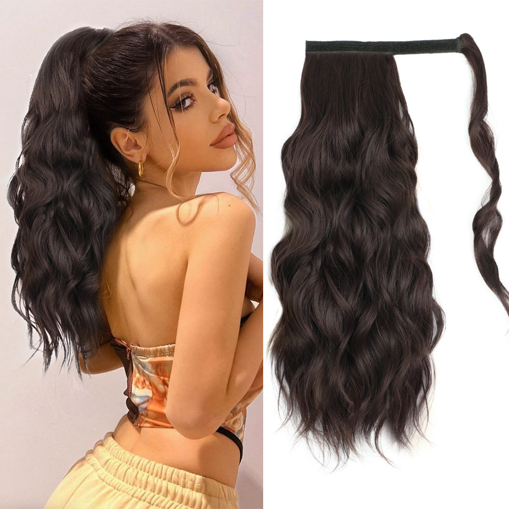 Top Long Wavy Ponytail Claw Clip in Hair Extensions