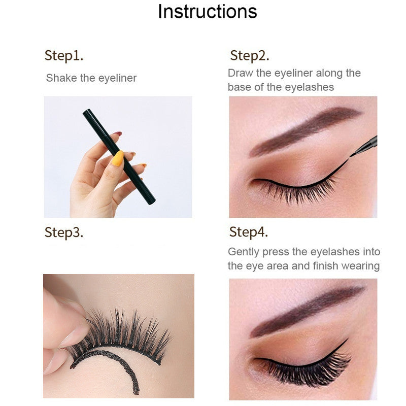 Self-Adhesive Eyeliner Eyelashes Set