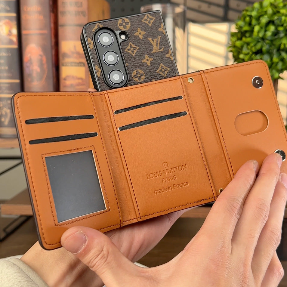 Braune Brieftasche Galaxy Hülle für Samsung 