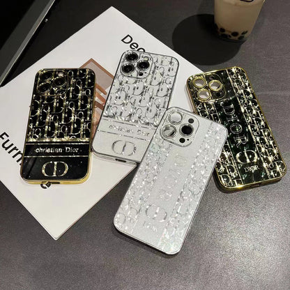 Shiny Electroplated Embossed Phone Case For iPhone