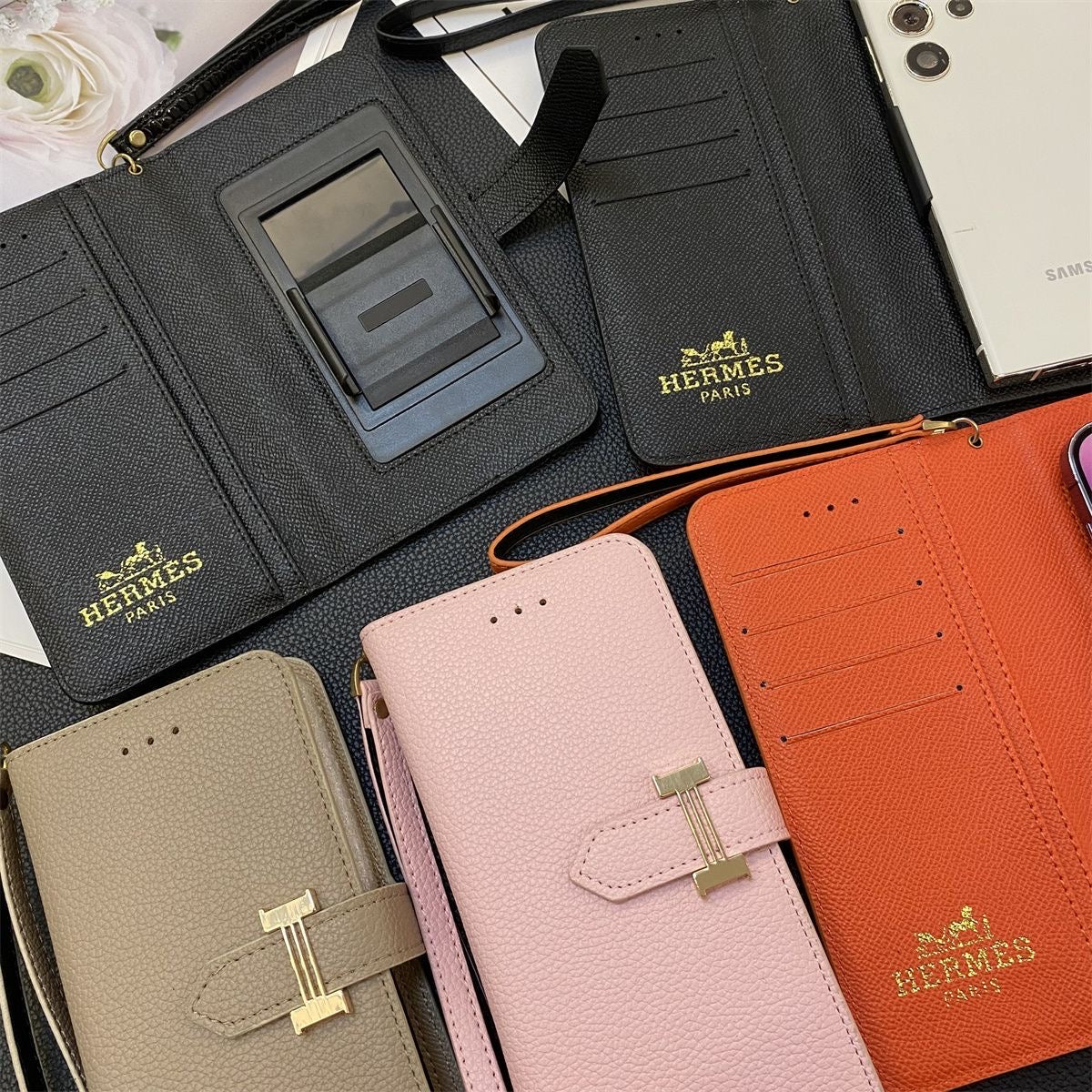 Charm Classic Leather Phone Case