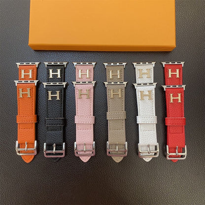 Letters Cool Leather Apple Watch Straps