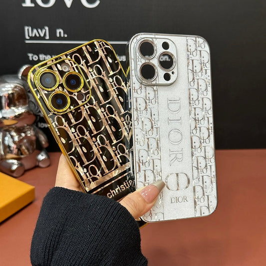 Shiny Electroplated Embossed Phone Case For iPhone