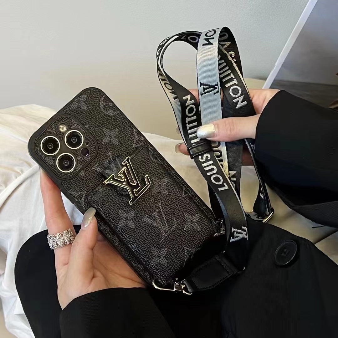 Nuova custodia a portafoglio con catena per iPhone