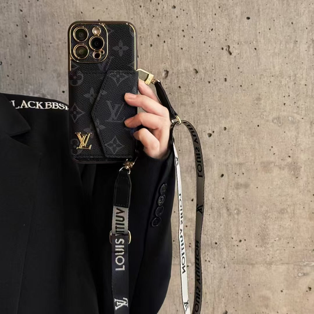Custodia per telefono con cinturino alla moda e divertente per iPhone