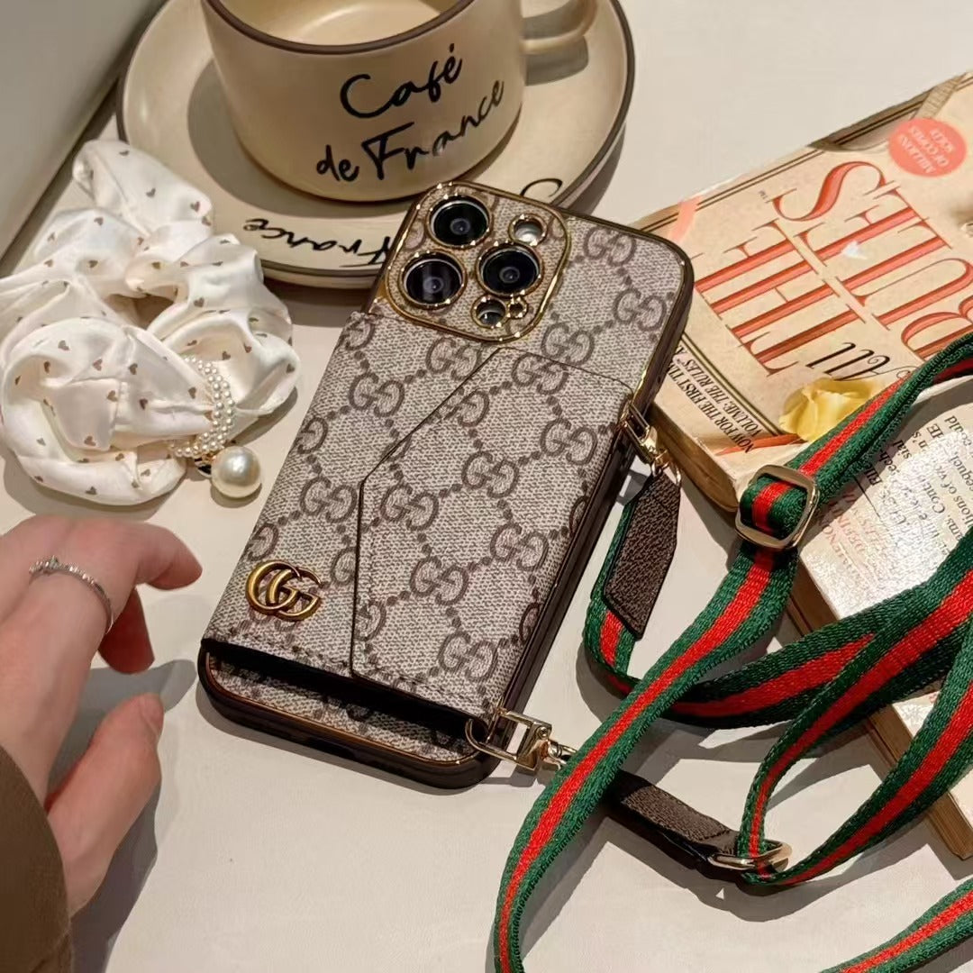 Custodia per telefono con cinturino alla moda e divertente per iPhone