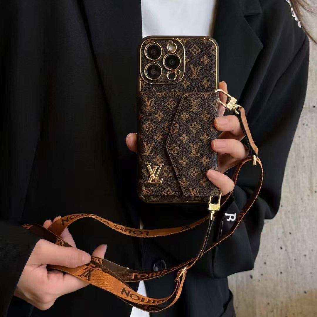 Custodia per telefono con cinturino alla moda e divertente per iPhone